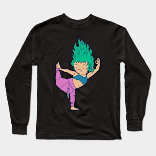 Happy Yoga Character Long Sleeve T-Shirt